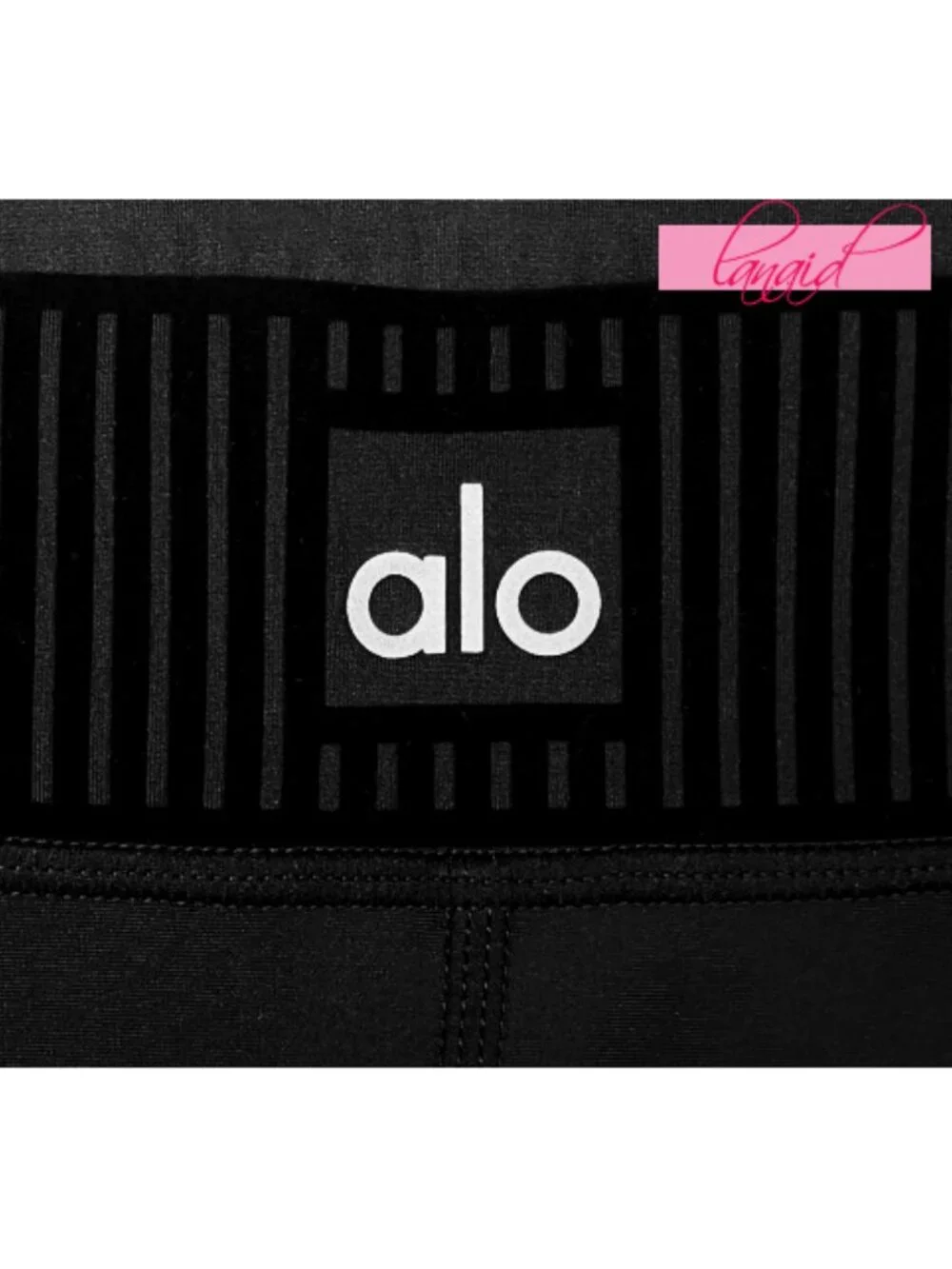 Alo Airlift High-Waist 7/8 Line Up Leggings Black Tights Sporty Skinny Pants L